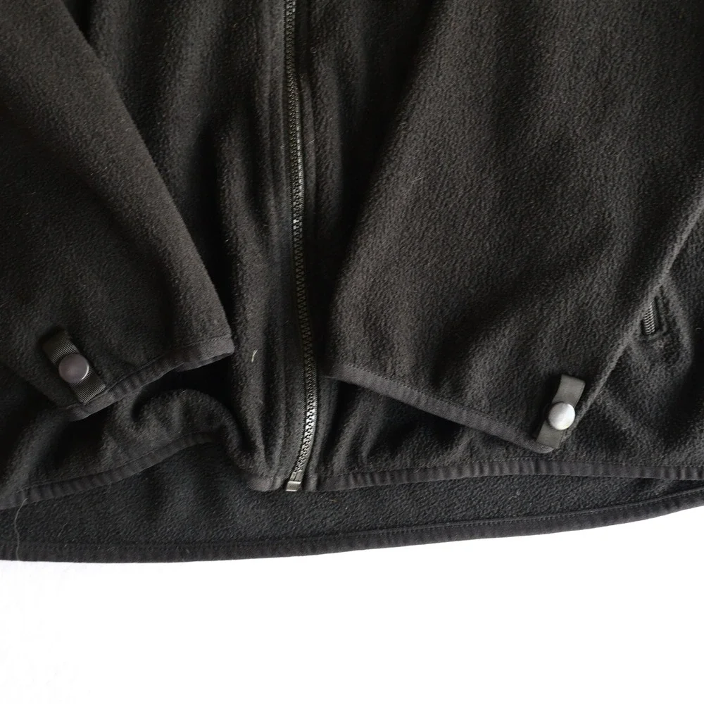 The North Face Mens Black Fleece Full-Zip Jacket Size Large Pockets